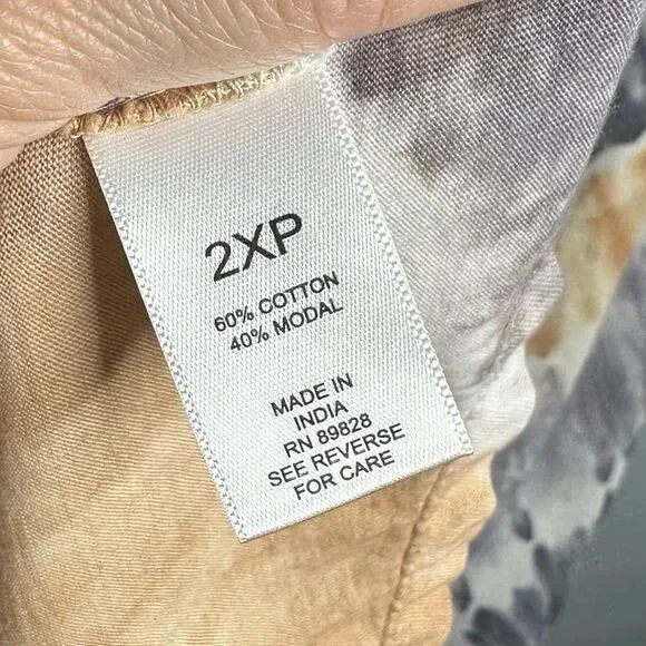 LOGO by Lori Goldstein QVC Beach to Street Tie-Dye Dress Plus Size 2X - Picture 7 of 9